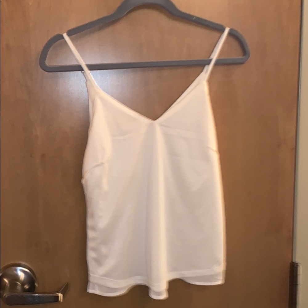 White silk cami